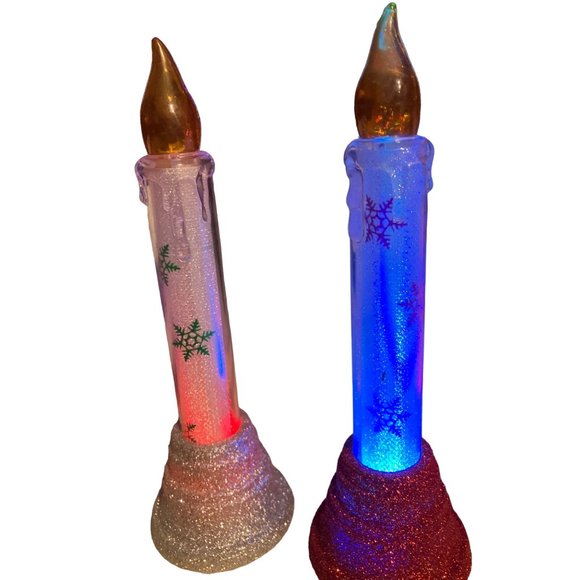 Christmas Candles 4 Battery Operated Plastic Color Changing Decor - Picture 8 of 8